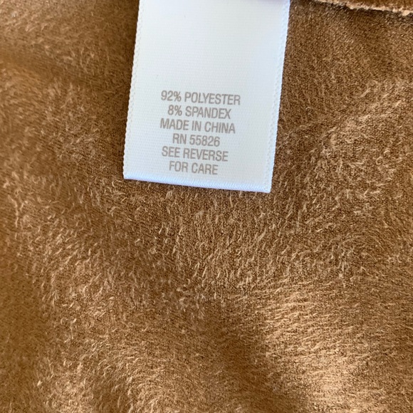 Faux Suede Drop front Jacket - Picture 5 of 5